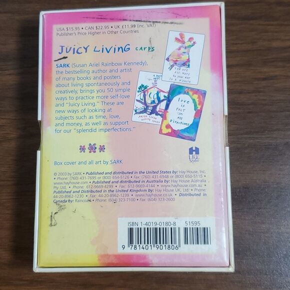 Juicy Living 50 Card Deck by Sark Living Spontaneously like‎ Tarot Cards - Picture 2 of 5